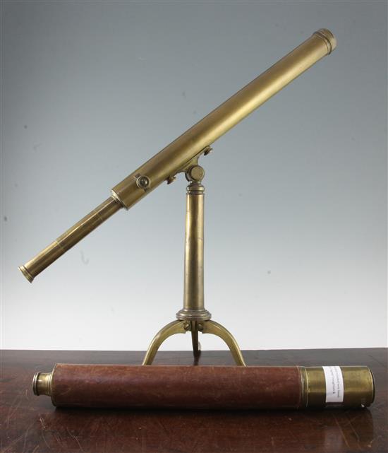 A Dollond brass library telescope & Troughton & Bevan telescope